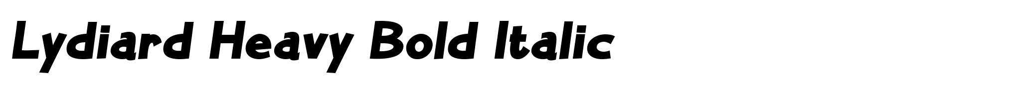 Lydiard Heavy Bold Italic image